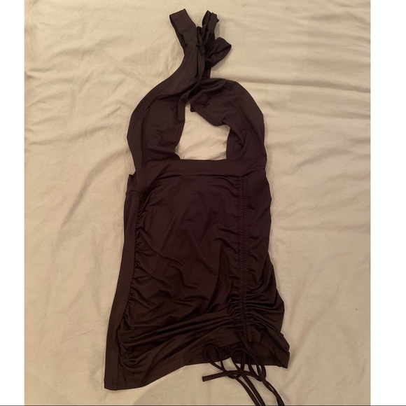 Sexy little black open cross front detail dress - Picture 3 of 3